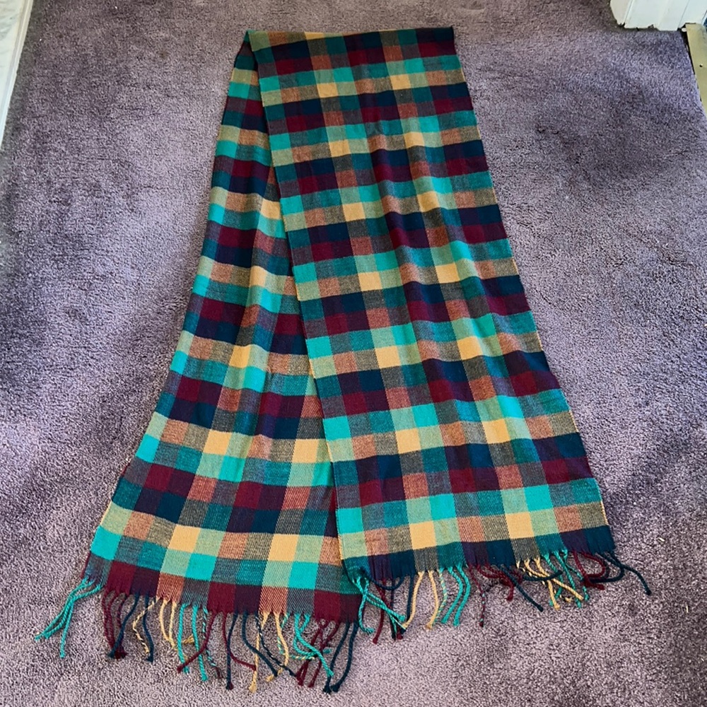 Cashmere Feel Plaid Scarf